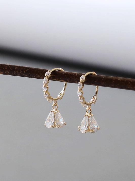 Solid  14K Gold Earrings for Her Hoop Earrings Gift For Women