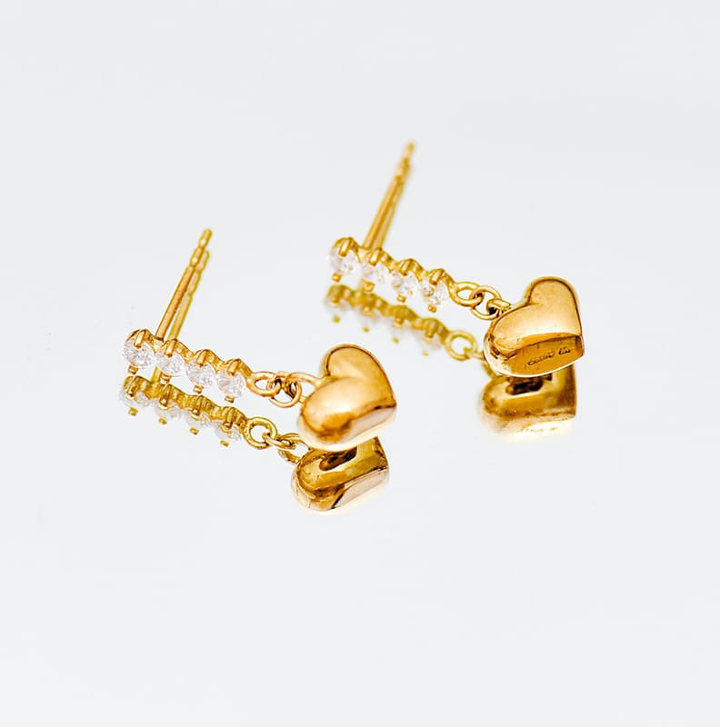 Solid 10K Gold Drop Earrings for Her Fashion Dangle Earrings Gift For Women