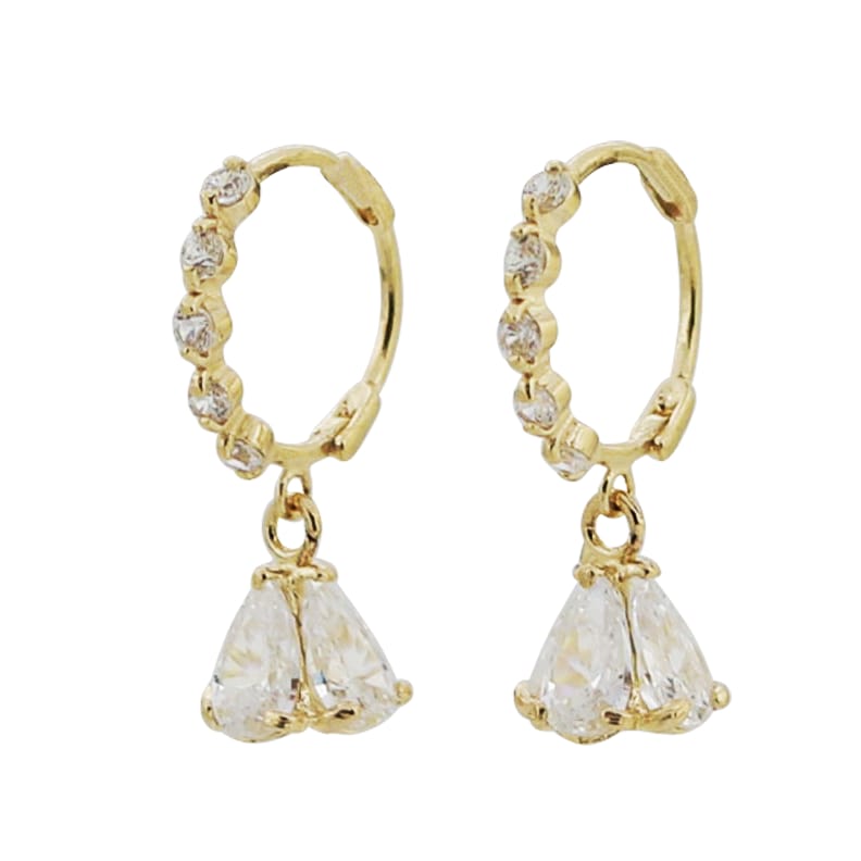 Solid  14K Gold Earrings for Her Hoop Earrings Gift For Women