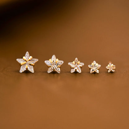 Chic 10K Gold Star Ear Cuff for Women